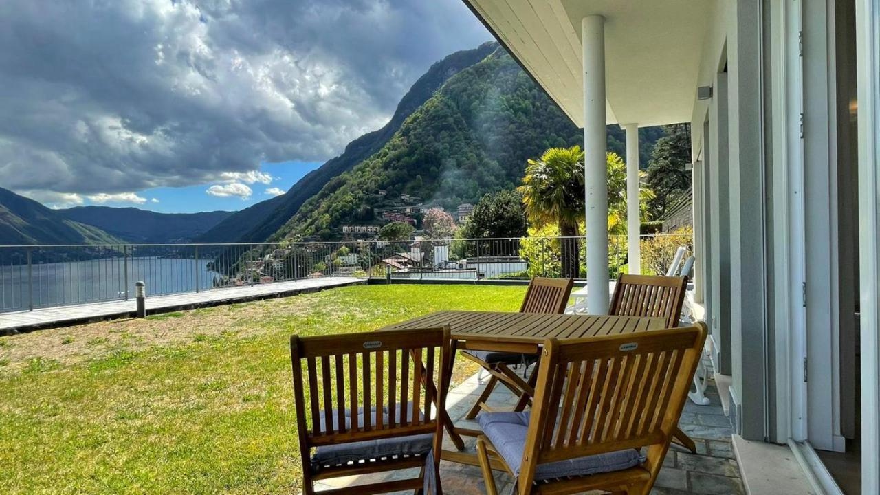 Lake View Apartment Argegno Bagian luar foto